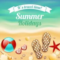 Summer holiday vacation travel background vector