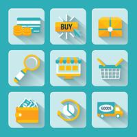 Online Shopping Icons Set vector