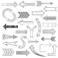 Arrows icons set sketch vector