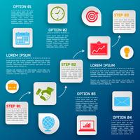 Opciones de infografía de negocios. vector