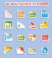 Real estate stickers vector