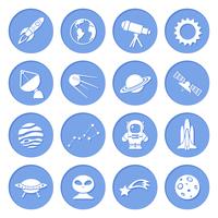 Space and Astronomy Icons vector