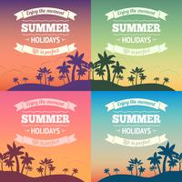 Cartel de vacaciones de verano vector