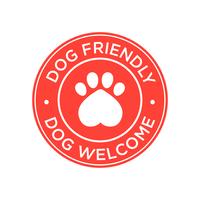 Dog friendly icon vector