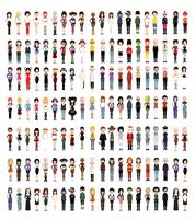 Collection of people models vector