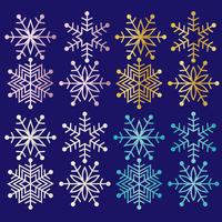 glitter snowflakes clipart vector