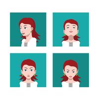 People avatars with colorful backgrounds vector