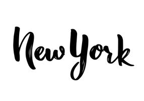 New York hand-lettering calligraphy. Hand drawn brush calligraphy. vector