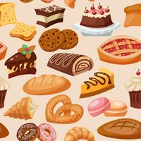 Pastry Seamless Pattern vector