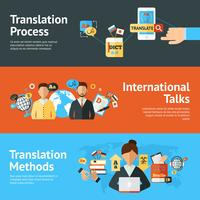 Language Translator Banner Set vector