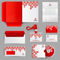 Identidad Corporativa Roja vector