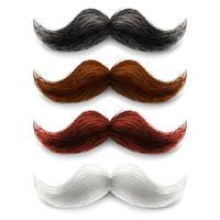 Fake moustaches color set vector