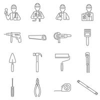 Construction Icons Line vector