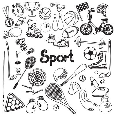 Sports Doodles Vector Art, Icons, and Graphics for Free Download
