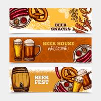 Cerveza Banner Set vector