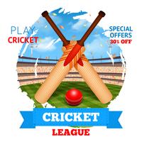 Cricket Stadium Illustration vector