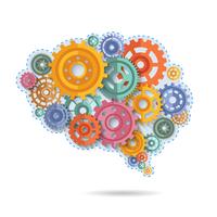 Color Gears Of Brain vector