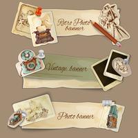 Paper Photo Banners vector