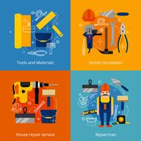 Repair service and renovation icons set vector
