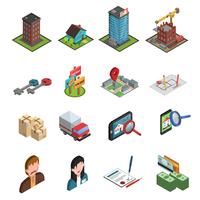Real Estate Icon Isometric vector