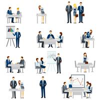 Business Coaching Icons Set  vector