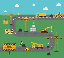 Road Construction Concept vector