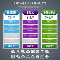 Software Pricing Plans Template  vector