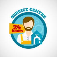 Plumber Service Flat Concept vector