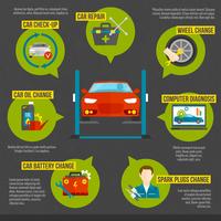 Auto Mechanic Infographics vector