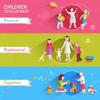 Children Banner Set vector