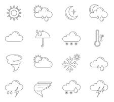 Weather Icons Outline vector