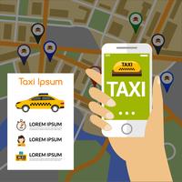 Taxi Navigation Map vector