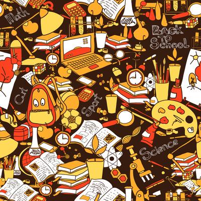 School Seamless Pattern