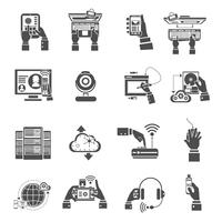 It Devices Icons Black vector