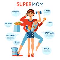Super Mom Concept vector