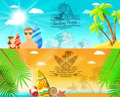 Surf Banner Horizontal vector