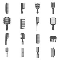 Comb Icons Set vector