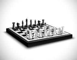 Ilustración de tablero de ajedrez realista vector
