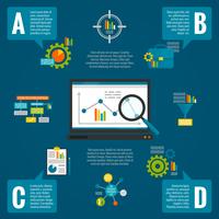 Conjunto de infografía analítica de datos. vector