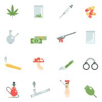 Drugs Icons Flat vector