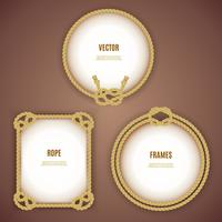 Round And Square Rope Frames vector