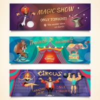 Circus Banner Set vector