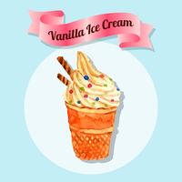 Ice cream water color illustration  vector