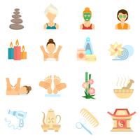 Spa Icons Flat vector