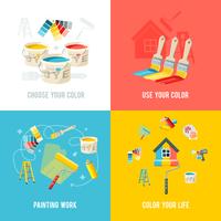 Painting Work Design Concept vector