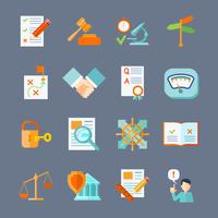 Legal Compliance Icons Set vector