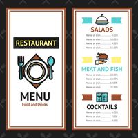 Restaurant Menu Template vector