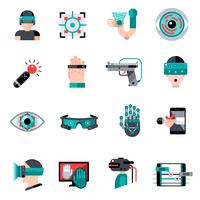 Virtual Augmented Reality Icons vector