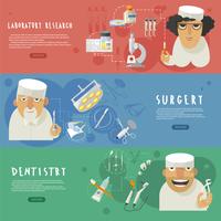 Medical health care horizontal banners vector