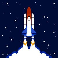 Launch concept space rocket background vector